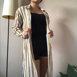 Long button up with slits